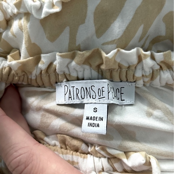 Patrons Of Peace June Print Tiered Tassel Tie Dress Size Small - Picture 7 of 10